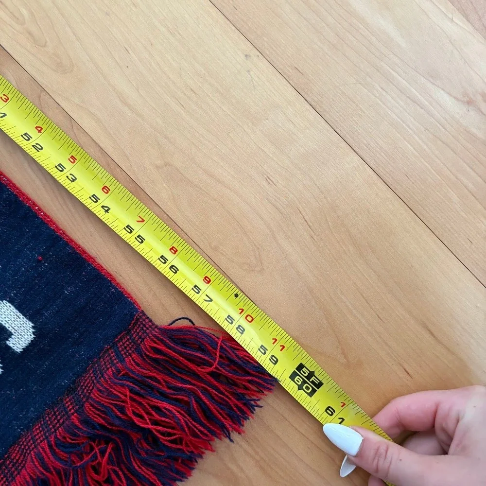 Forever Collectibles New England Patriots NFL Knit Scarf Navy Blue Red Fringe